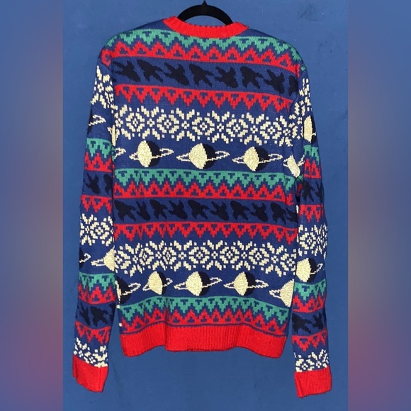 Christmas 🎄 UGLY Sweater Astronaut Moon Walk Space Santa Men’s Size L - Picture 3 of 5